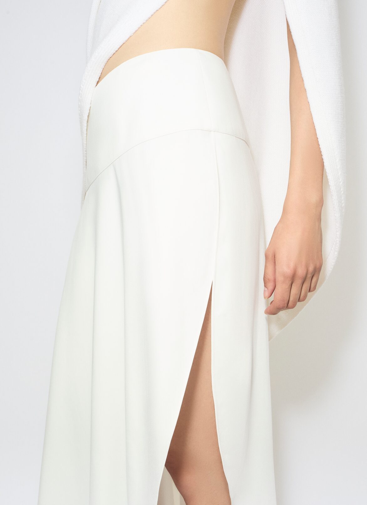 FLUID ASYMMETRIC SKIRT ALAÏA WHITE FLUID ASYMMETRIC SKIRT